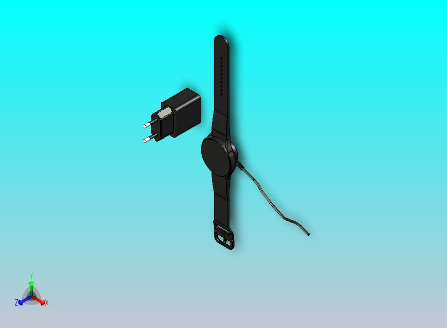 三星Galaxy Watch 5 44毫米款模型，含表带和充电器