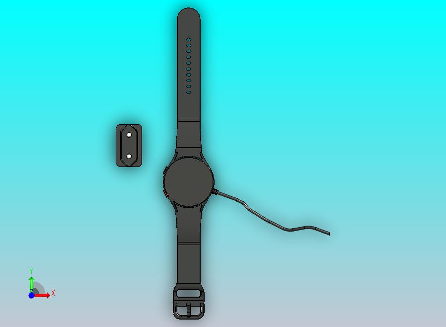 三星Galaxy Watch 5 44毫米款模型，含表带和充电器