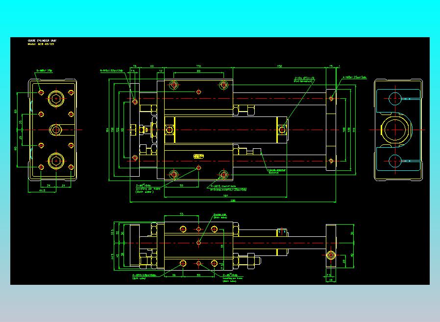 导杆气缸组合2D-GCB40x125