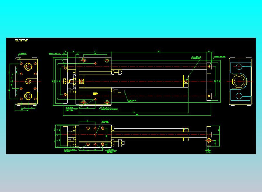 导杆气缸组合2D-GCB40x300