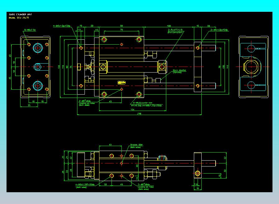 导杆气缸组合2D-GCU20x75
