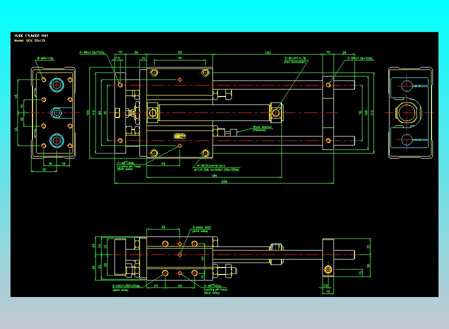 导杆气缸组合2D-GCU20x125