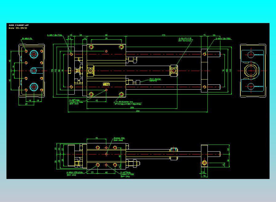 导杆气缸组合2D-GCU20x150