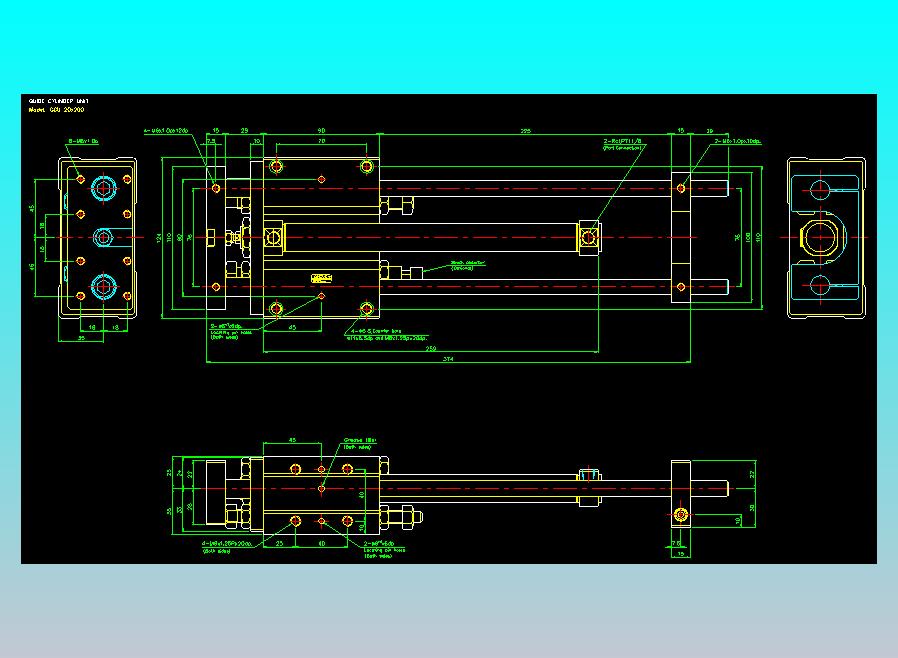 导杆气缸组合2D-GCU20x200