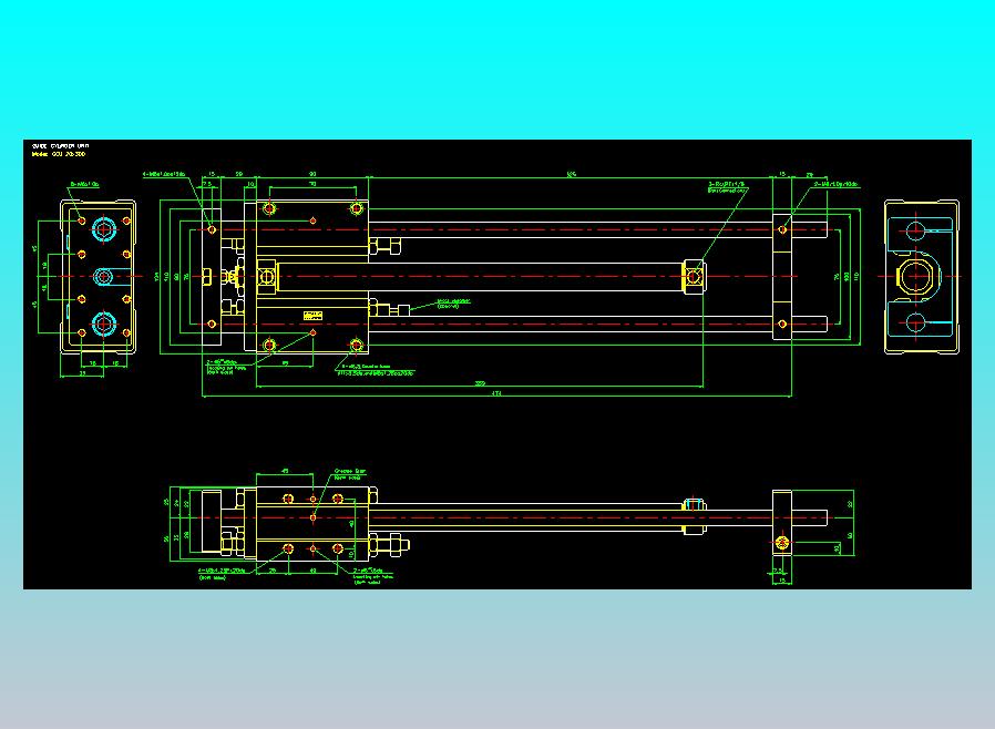 导杆气缸组合2D-GCU20x300
