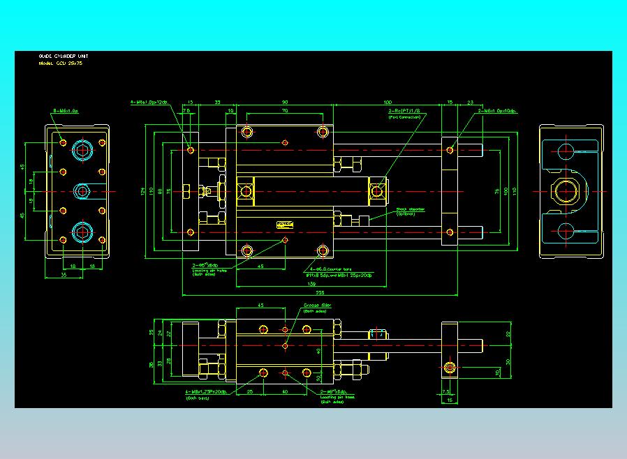 导杆气缸组合2D-GCU25x75