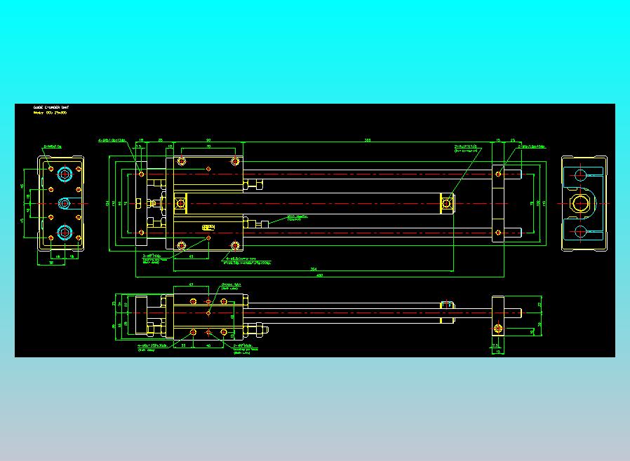 导杆气缸组合2D-GCU25x300