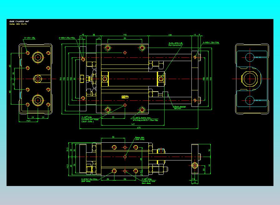 导杆气缸组合2D-GCU32x75