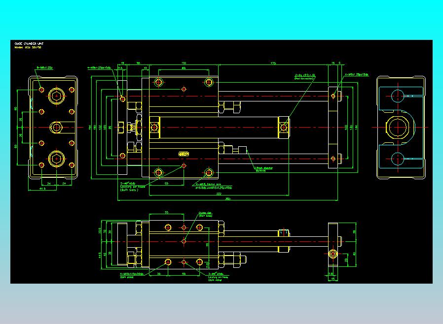 导杆气缸组合2D-GCU32x150