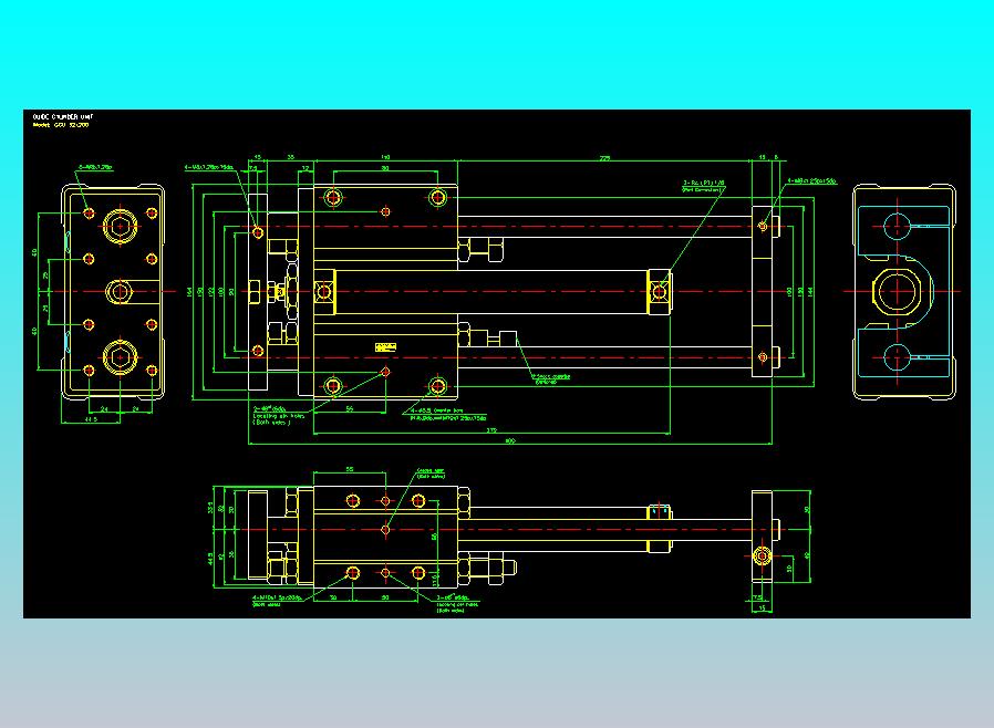 导杆气缸组合2D-GCU32x200