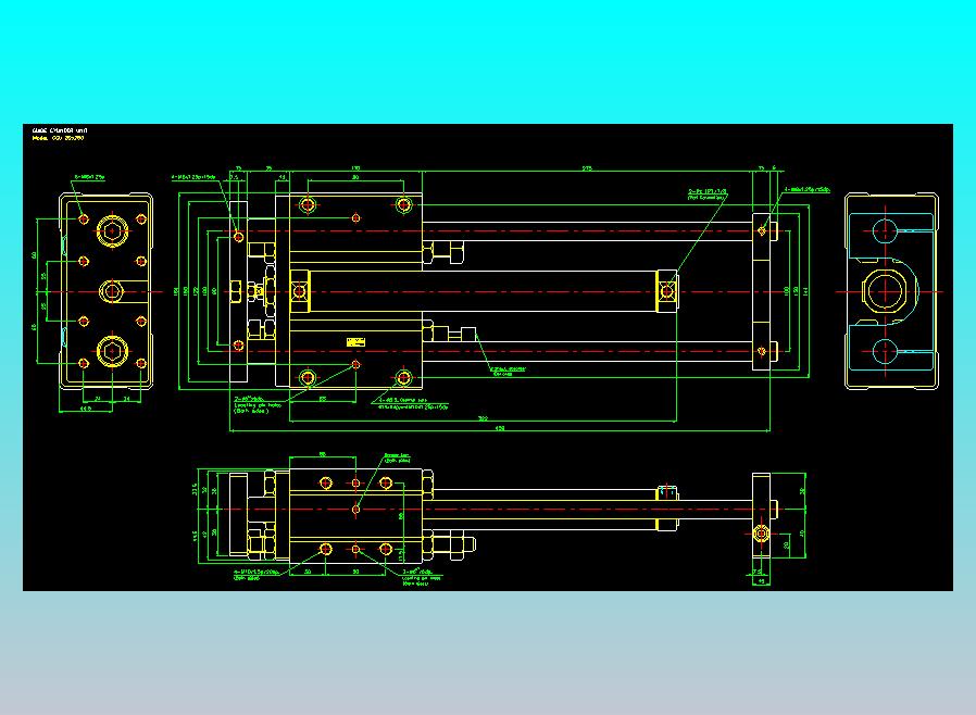 导杆气缸组合2D-GCU32x250