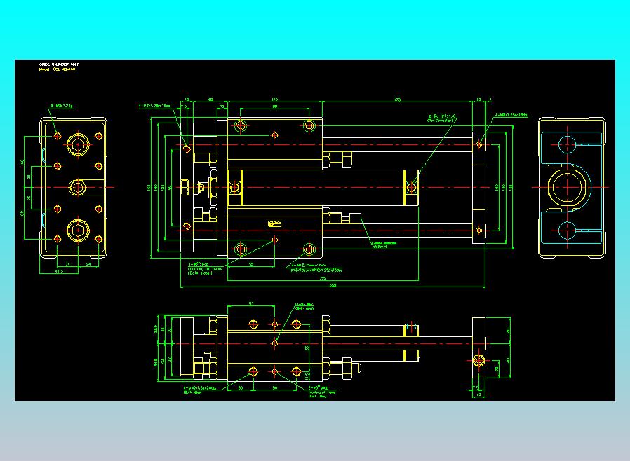 导杆气缸组合2D-GCU40x150