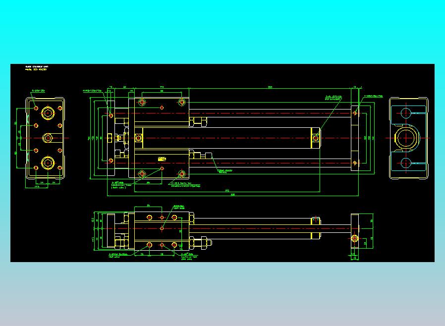 导杆气缸组合2D-GCU40x300