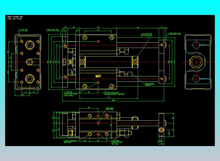导杆气缸组合2D-GCU32x100