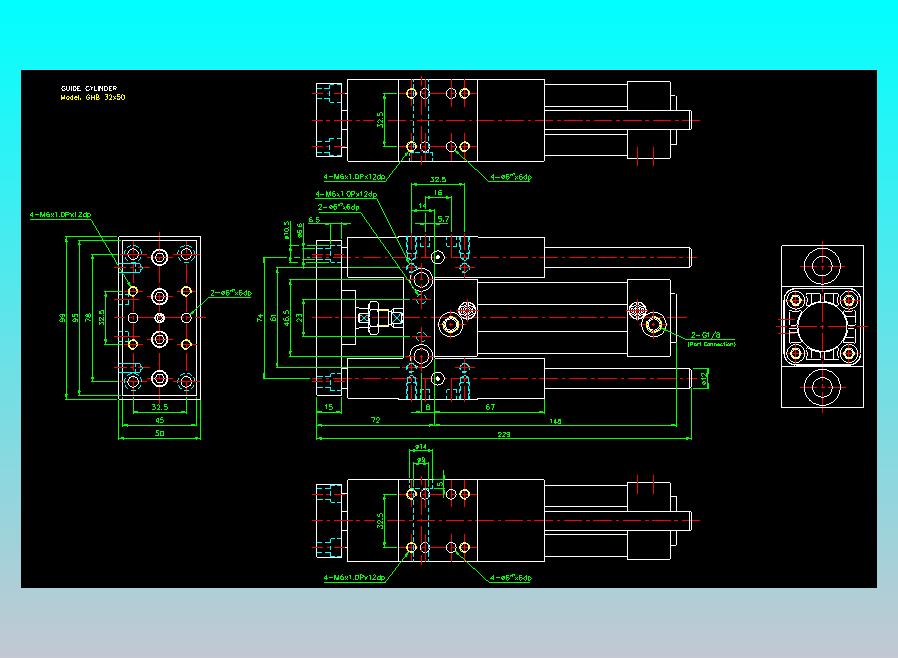 导杆气缸组合2D-GHB32x50