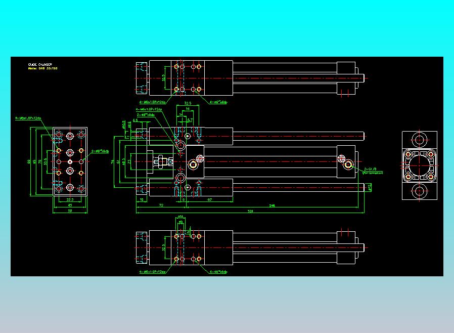 导杆气缸组合2D-GHB32x150