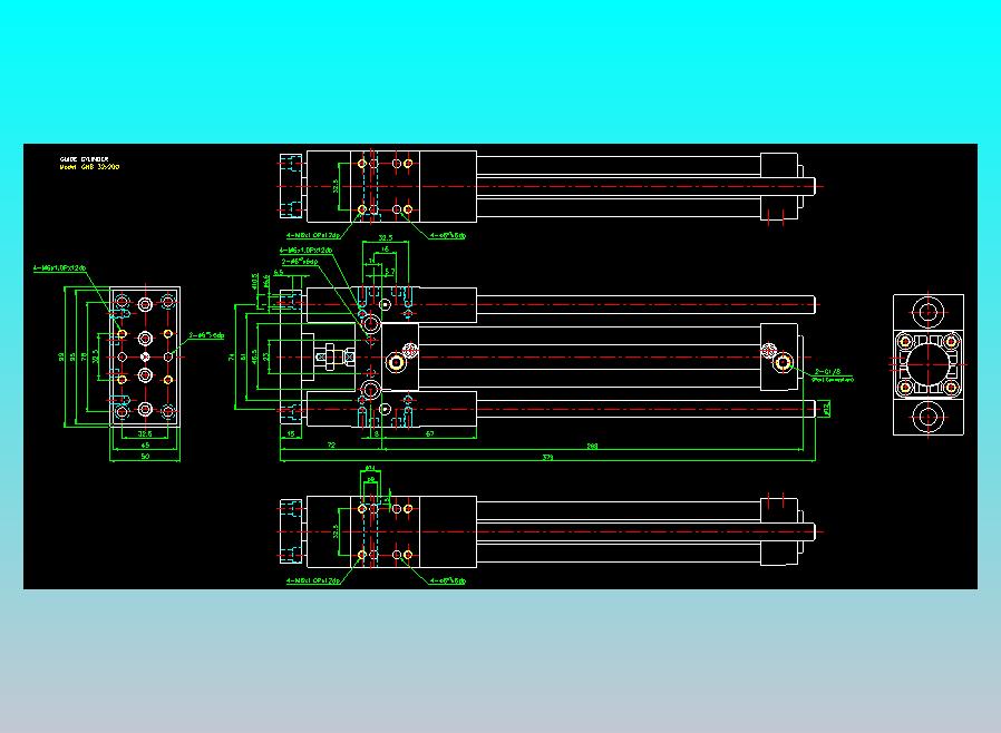 导杆气缸组合2D-GHB32x200