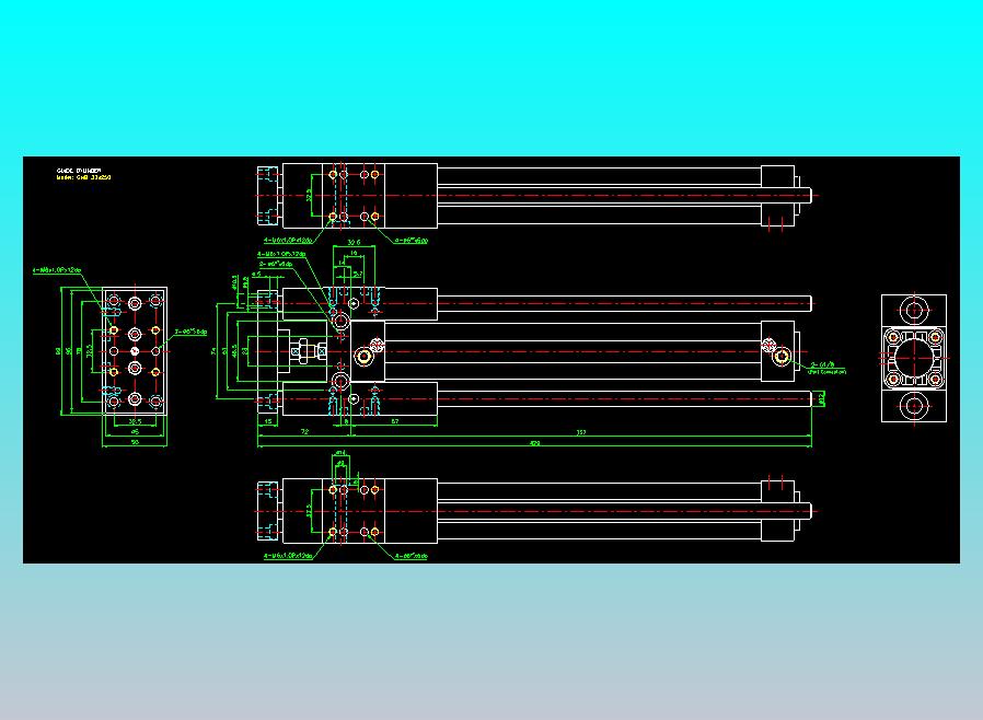 导杆气缸组合2D-GHB32x250