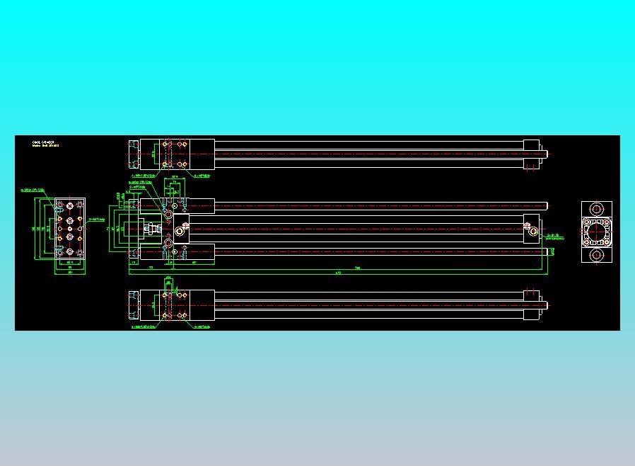 导杆气缸组合2D-GHB32x500