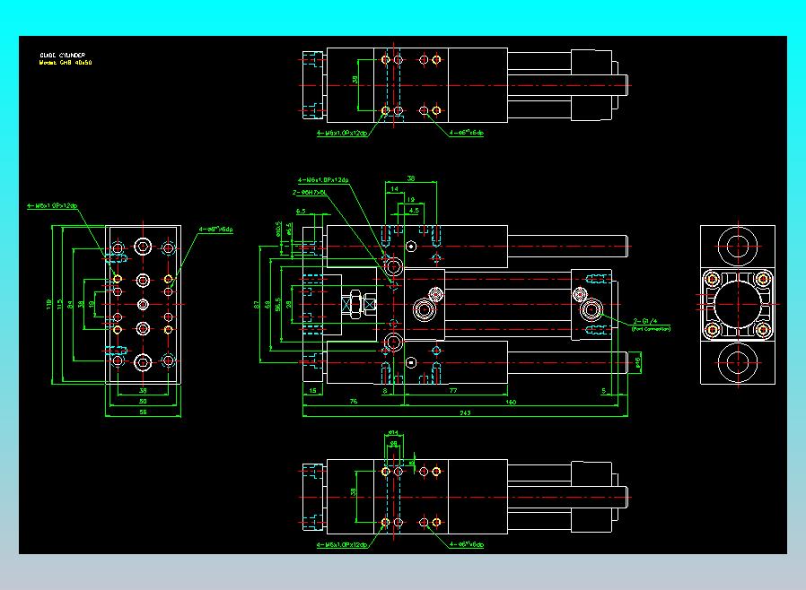 导杆气缸组合2D-GHB40x50