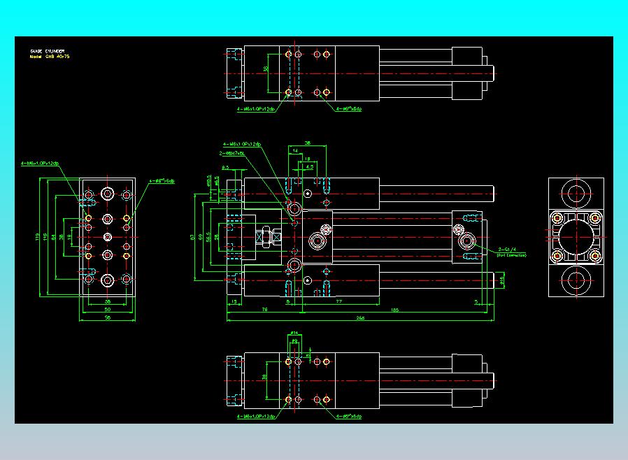 导杆气缸组合2D-GHB40x75