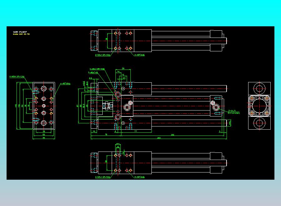 导杆气缸组合2D-GHB40x150