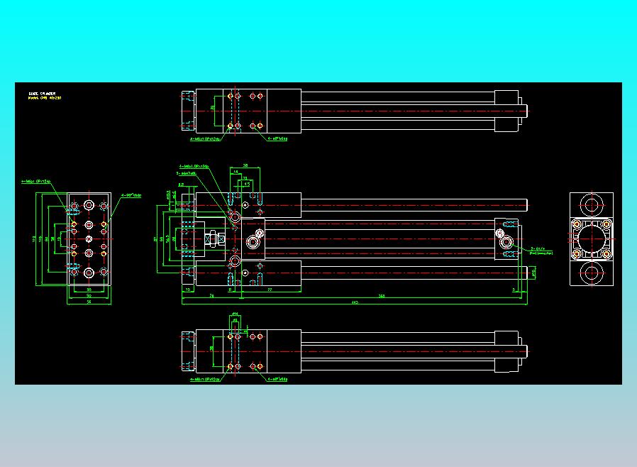 导杆气缸组合2D-GHB40x250