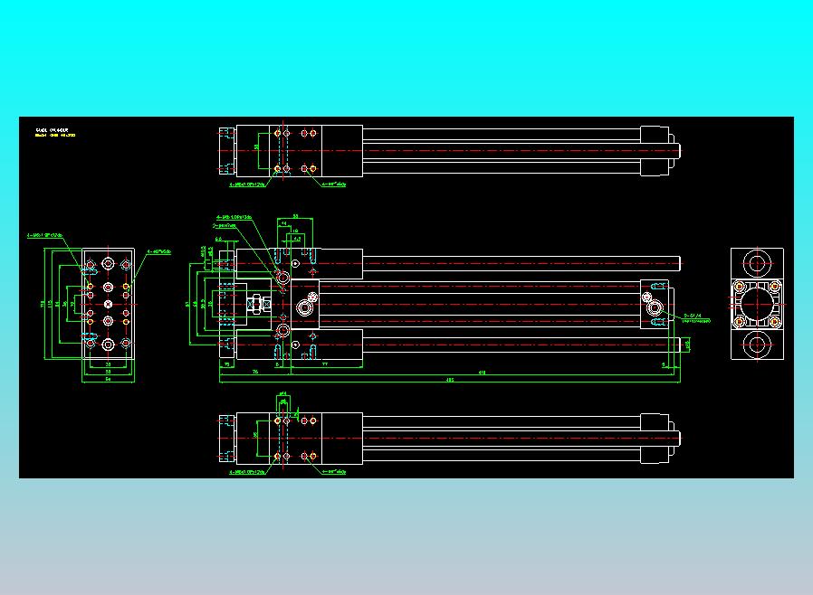 导杆气缸组合2D-GHB40x300