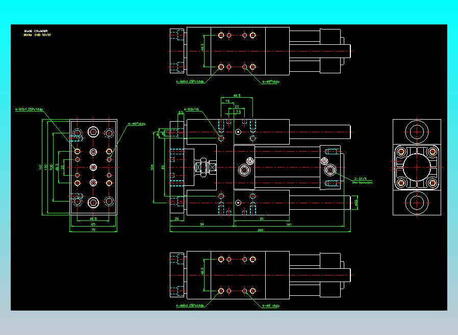 导杆气缸组合2D-GHB50x50