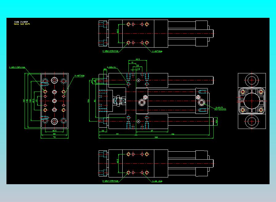 导杆气缸组合2D-GHB50x75