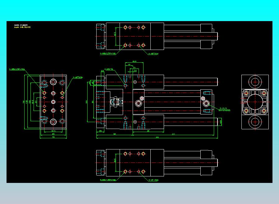 导杆气缸组合2D-GHB50x100