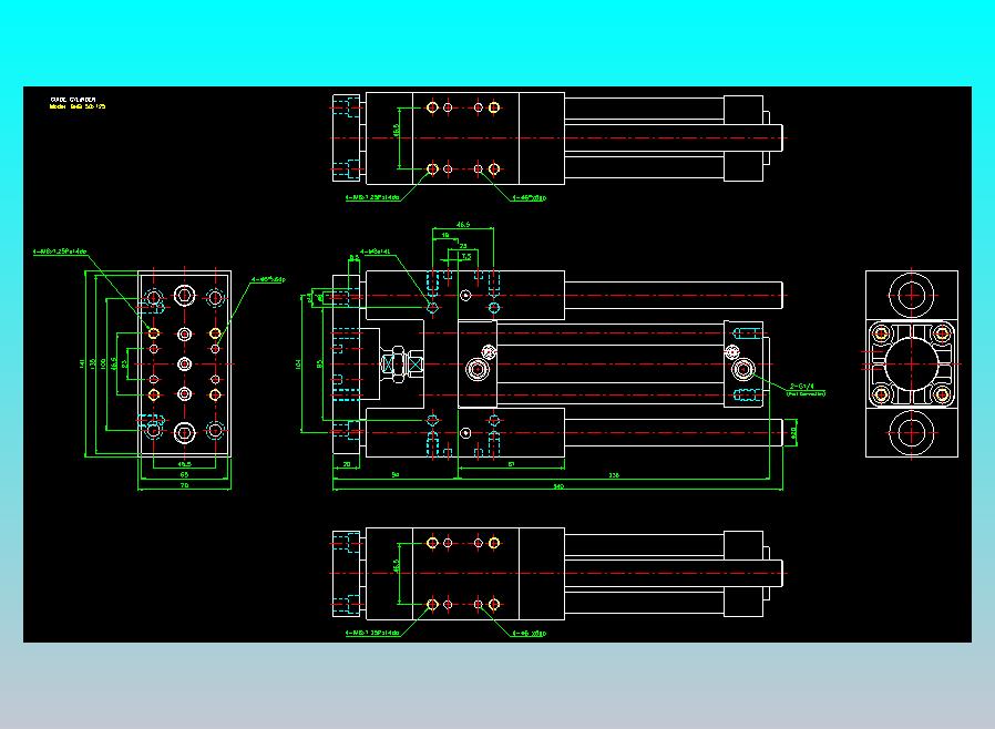 导杆气缸组合2D-GHB50x125
