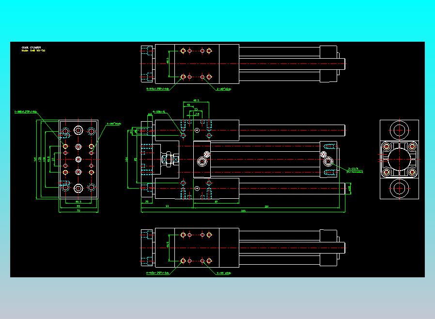 导杆气缸组合2D-GHB50x150