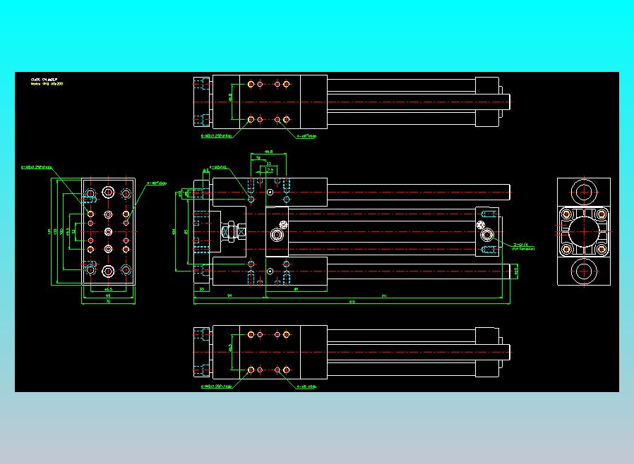 导杆气缸组合2D-GHB50x200