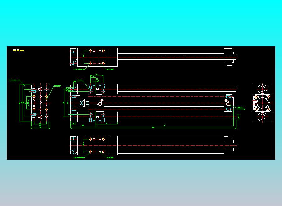 导杆气缸组合2D-GHB50x400