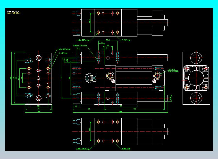 导杆气缸组合2D-GHB63x50