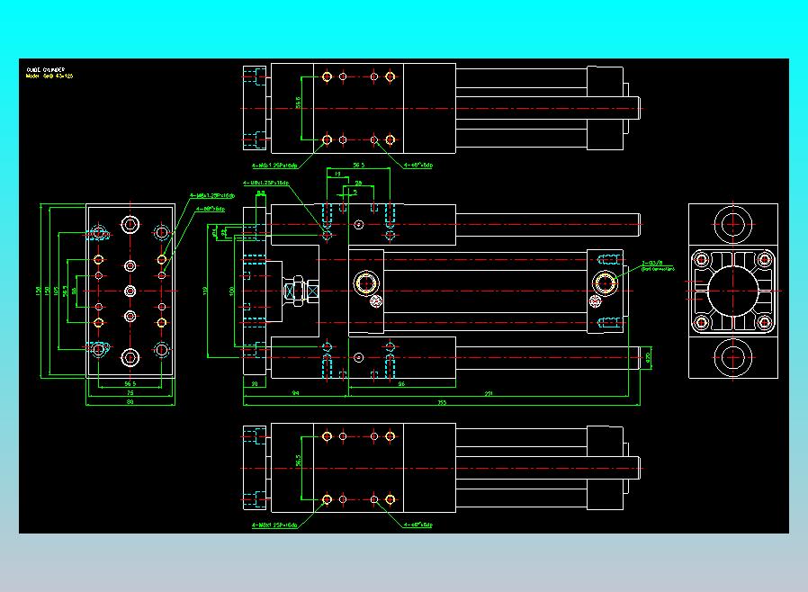 导杆气缸组合2D-GHB63x125