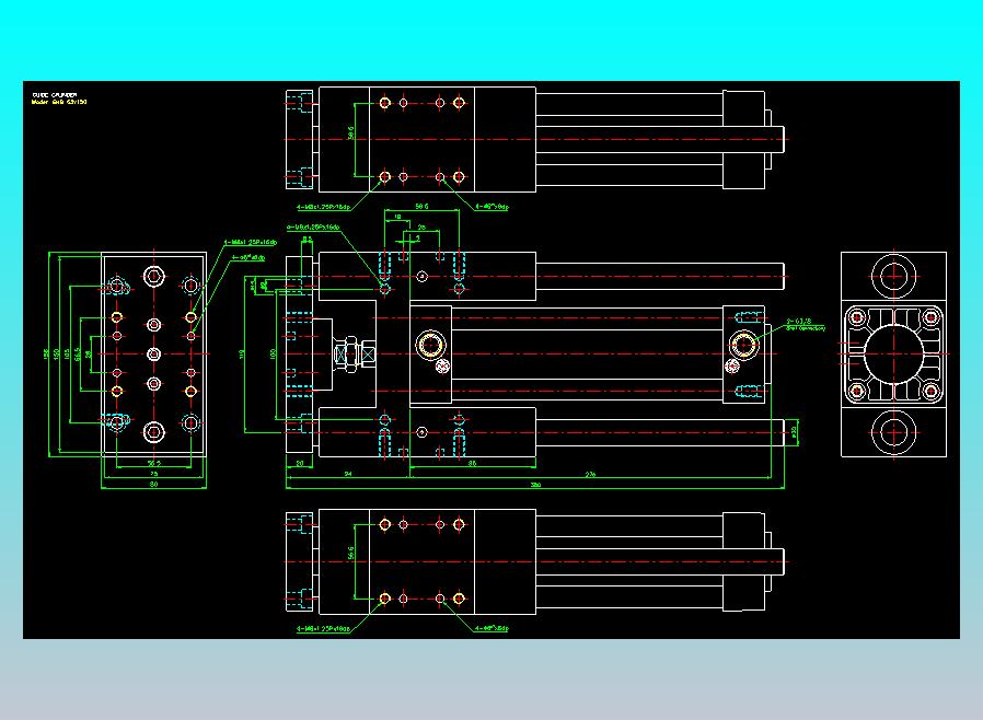 导杆气缸组合2D-GHB63x150