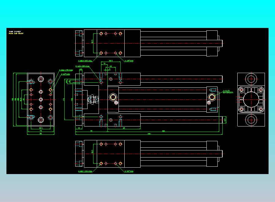 导杆气缸组合2D-GHB63x200