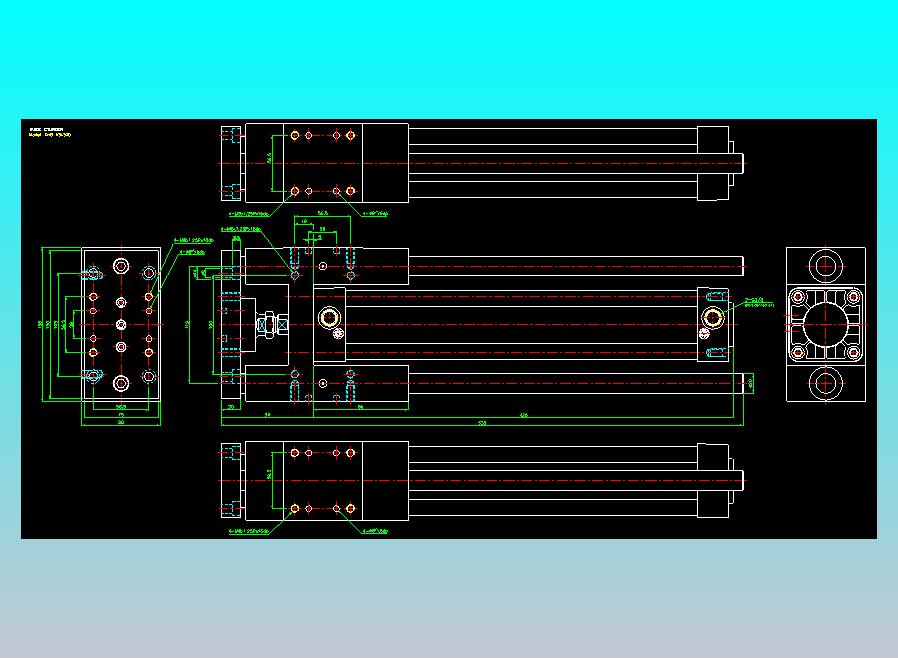 导杆气缸组合2D-GHB63x300
