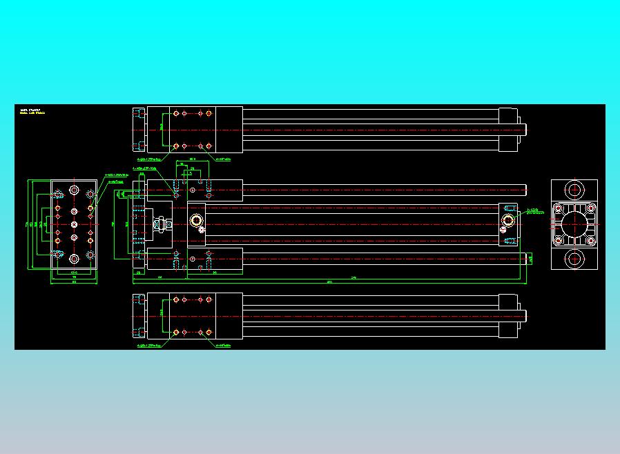 导杆气缸组合2D-GHB63x450