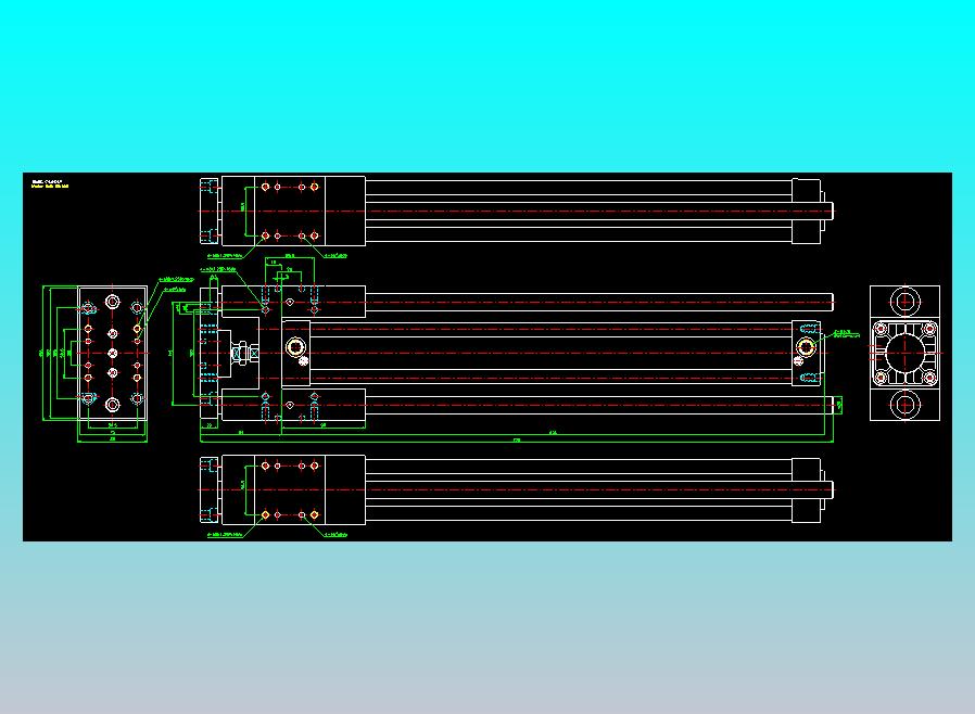 导杆气缸组合2D-GHB63x500
