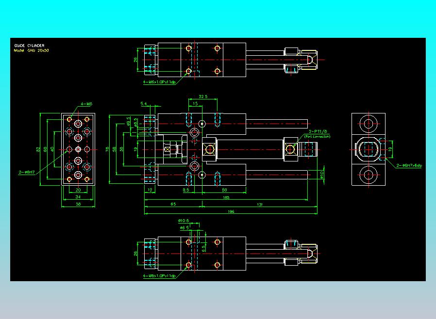 导杆气缸组合2D-GHU20x50