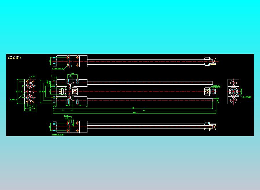 导杆气缸组合2D-GHU20x400