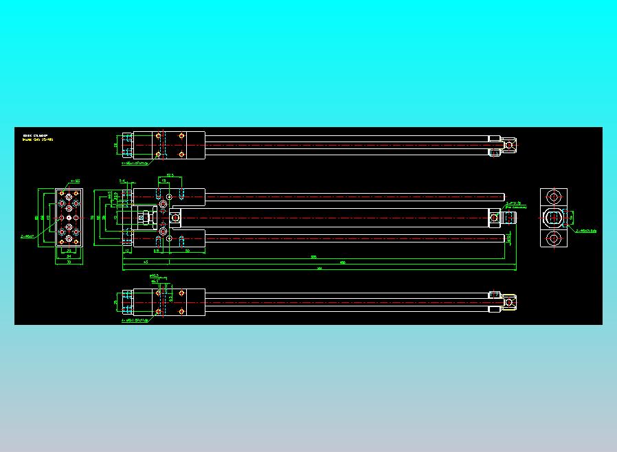 导杆气缸组合2D-GHU25x400