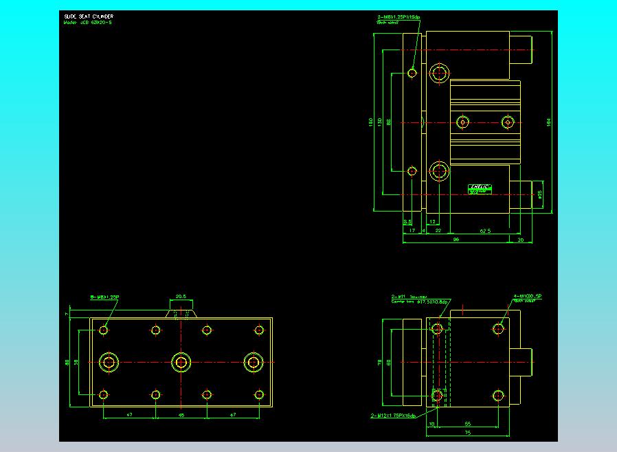 滑块气缸旋转夹持气缸2D-JCB63x20-S