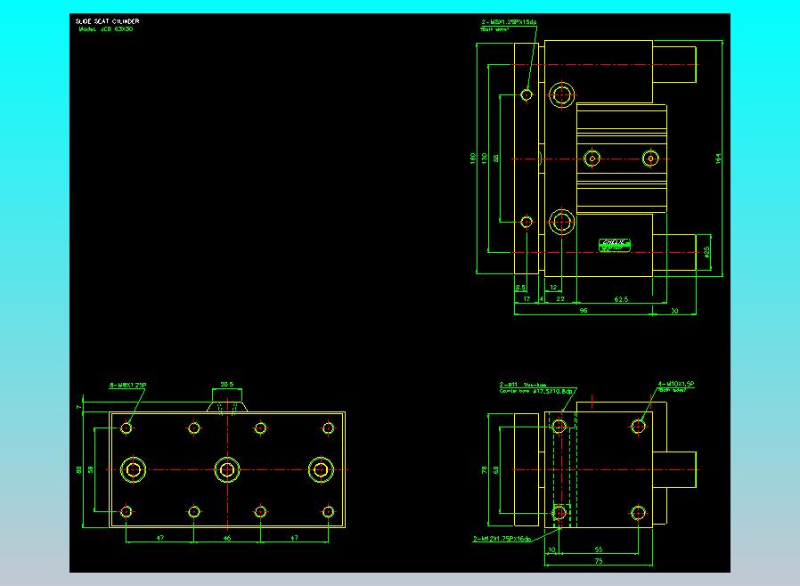 滑块气缸旋转夹持气缸2D-JCB63x30