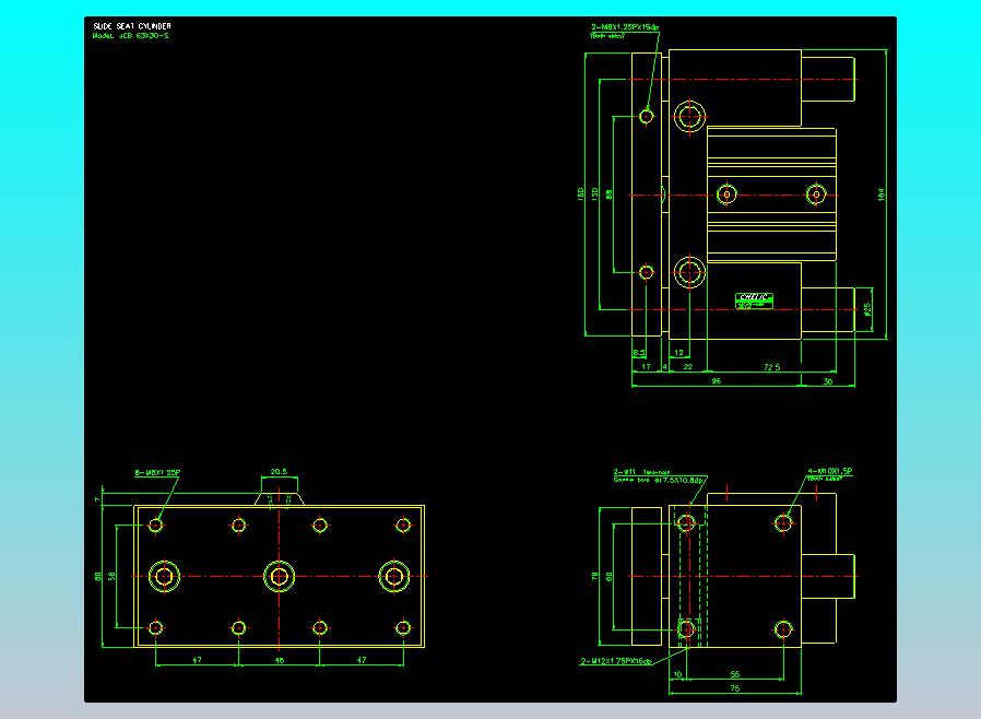 滑块气缸旋转夹持气缸2D-JCB63x30-S