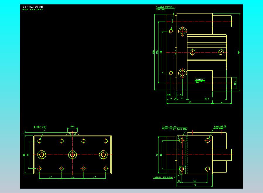 滑块气缸旋转夹持气缸2D-JCB63x40-S