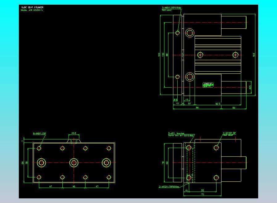 滑块气缸旋转夹持气缸2D-JCB63x50-S